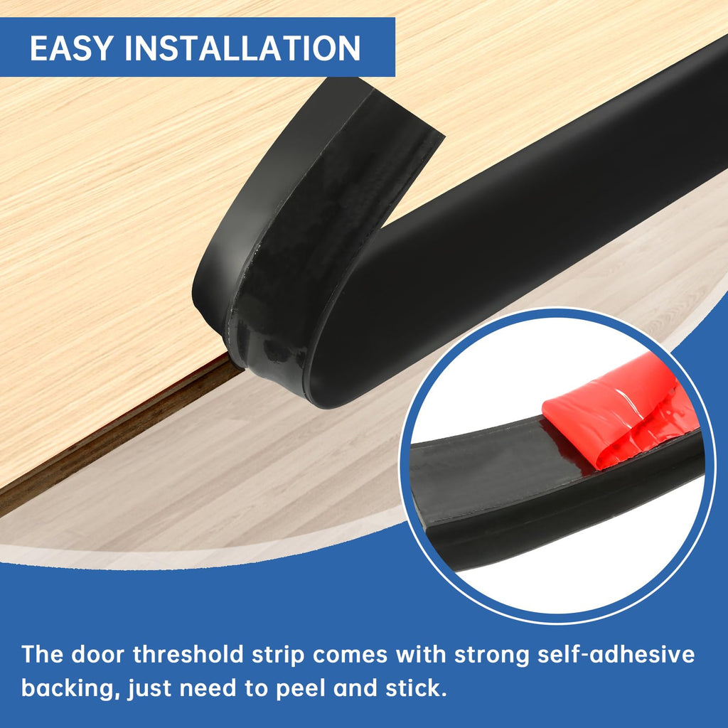 Vinyl Door Threshold Flooring Transition Strip Self Adhesive Carpet Edging Strip for Laminate Doorway Edge Threshold from 2 (10 Foot)