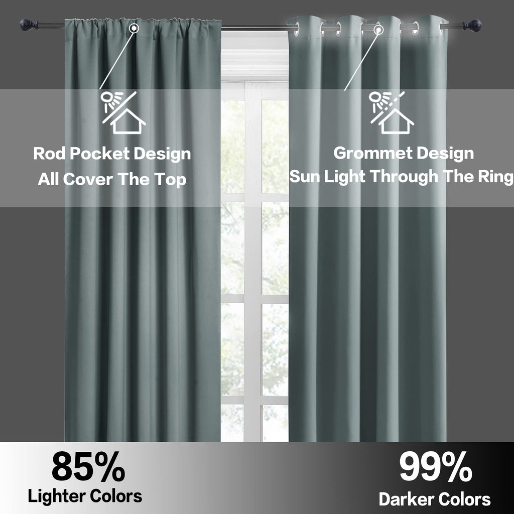 Cafe Blackout Curtains 24 inch Length