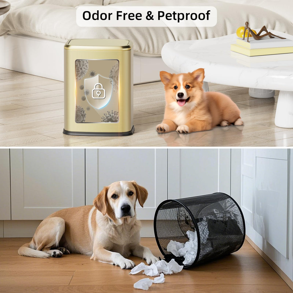 8L 2.1 Gallon Small Bathroom Trash Can with Lid