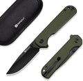 SENCUT Aetheris Pocket Knife, EDC Folding Knife with 3.68'' 9Cr18MoV Blade & G10 Handle, Reversible Clip for Camping Hiking S24095-2 (OD Green)