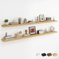 Dreamland 72Inch Floating Shelves for Wall, Rustic Wooden Storage Shelf for Living Room, Kitchen, Farmhouse, Wall Mounted Display Shelving with Invisible Heavy-Duty Metal Bracket, Set of 2 - Oak