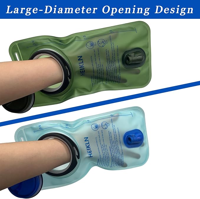 Hydration Bladder 1.5L-2L-3L,Leak Proof Water Reservoir, BPA Free Military Water Storage Bladder Bag Hydration Pack Replacement Easy Clean for Bicycling Hiking Camping Hunting Running
