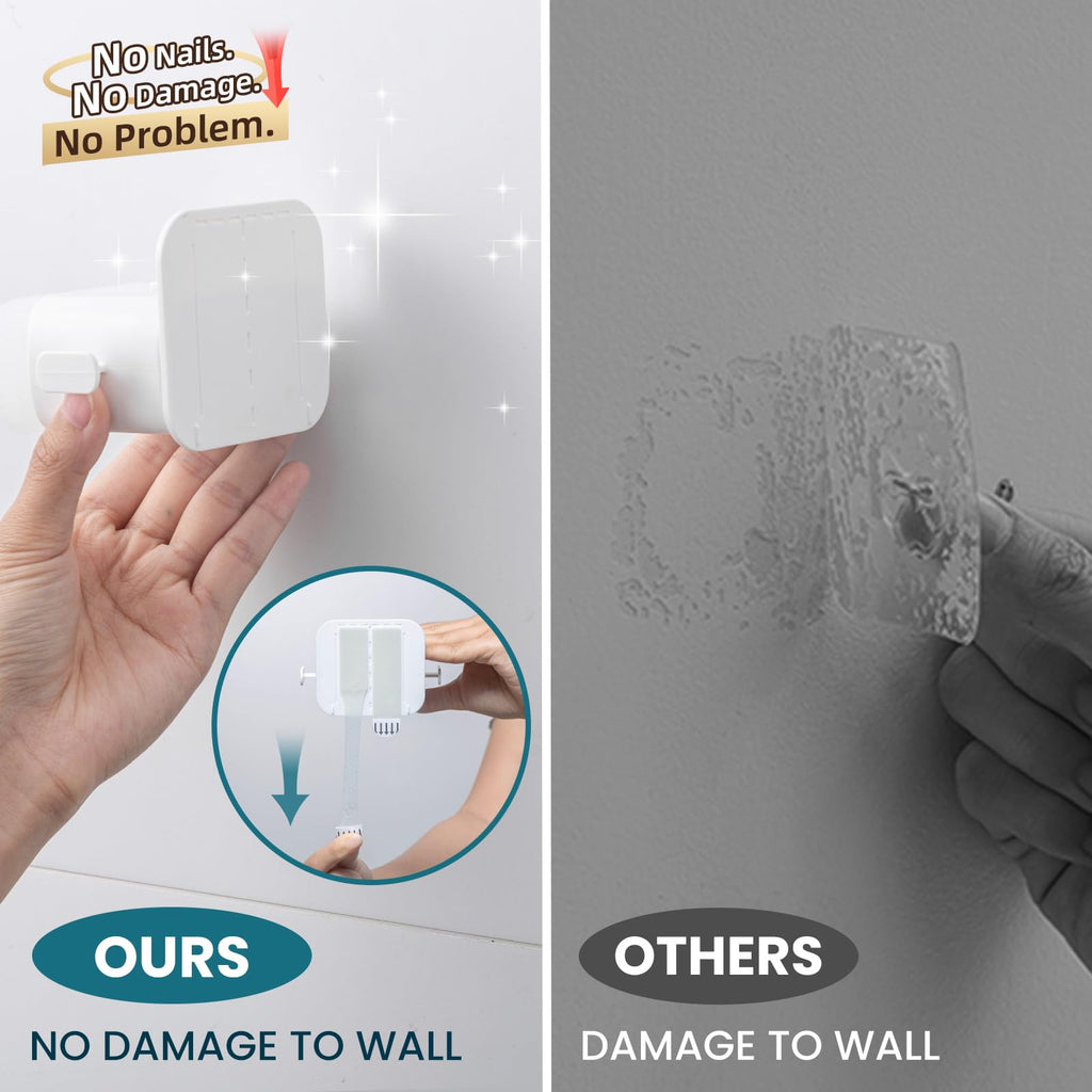 Mop and Broom Holder Wall Mount Grippers (2 Count)