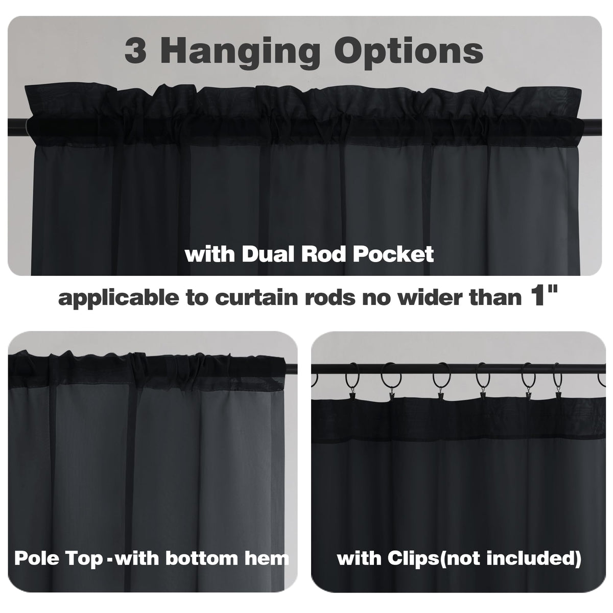 Sheer Curtains 36 Inch Length