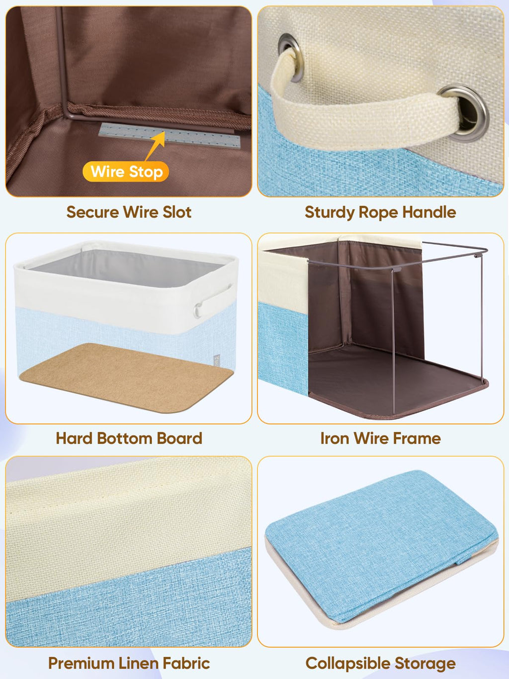1 Pack Fabric Closet Storage Bins for Shelves