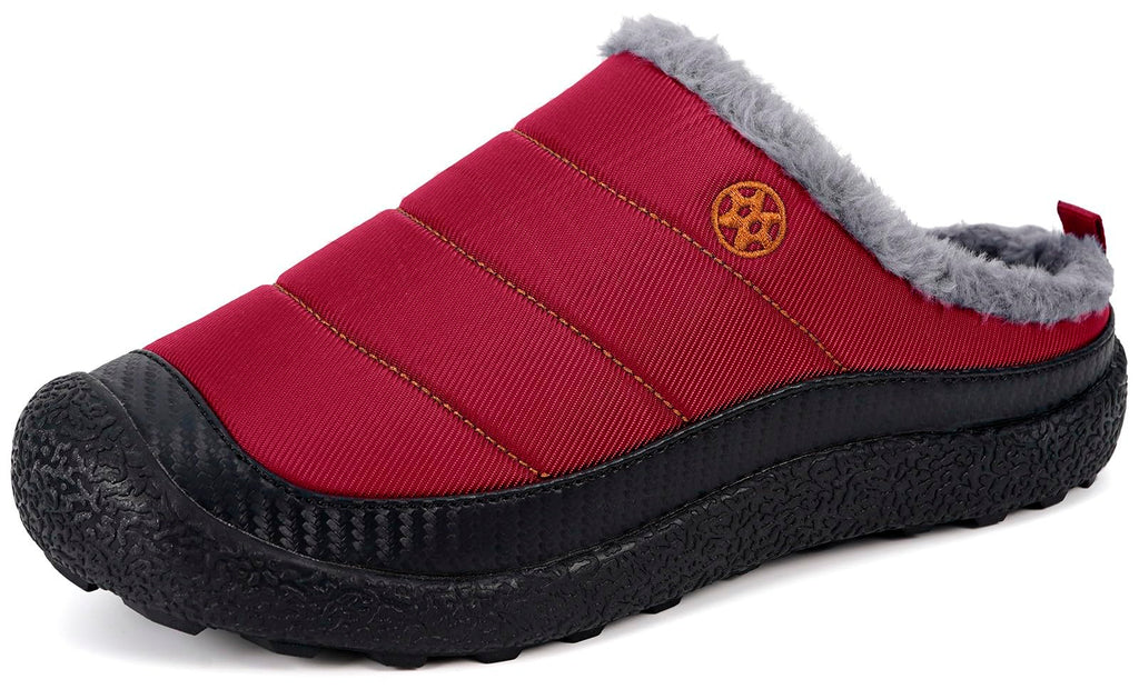 Womens Mens House Slippers Outdoor Winter Shoes Red