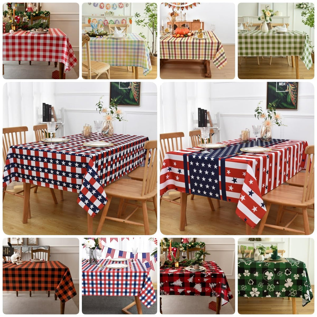 Classic Gingham Buffalo Easter Tablecloth Fabric