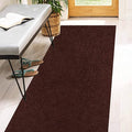 2' x 55' Runner Rugs with Rubber Backing, Indoor Outdoor Utility Carpet Runner Rugs, Chocolate Brown, Can Be Used as Aisle for The RV and Boat, Laundry Room and Balcony