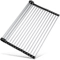 Roll Up Dish Drying Rack Over Sink