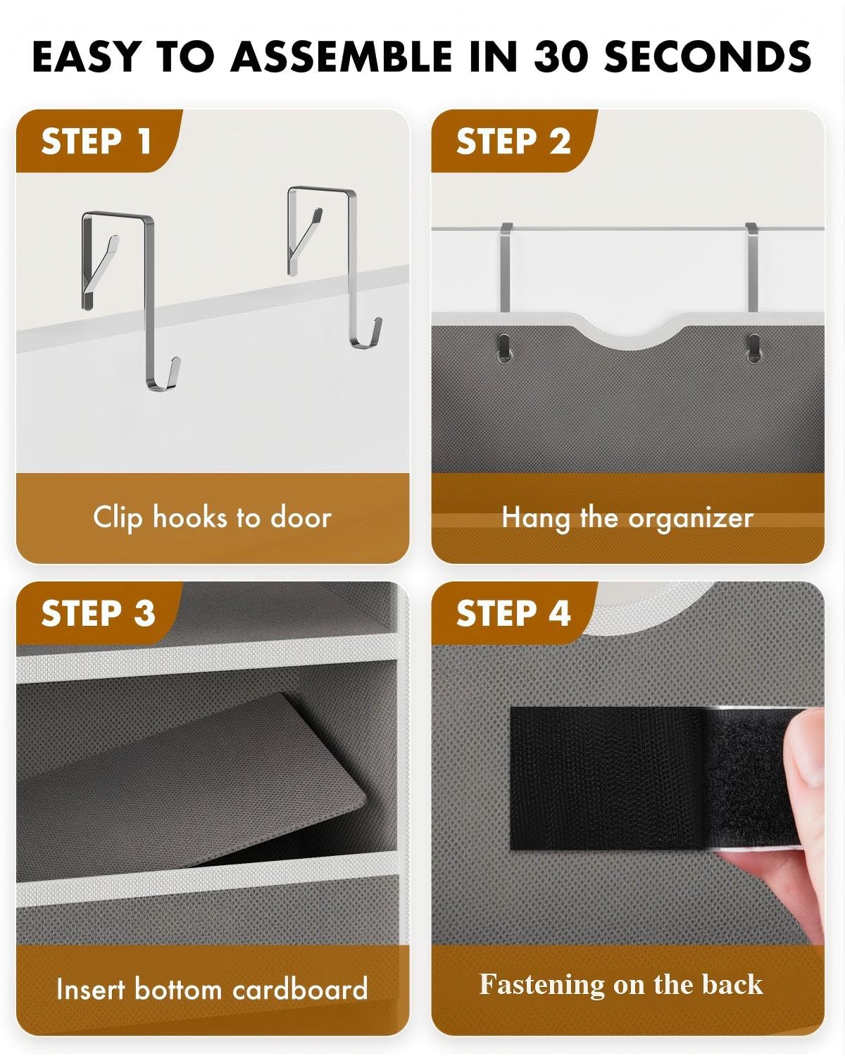 2 Pack Over The Door Organizer Hanging 6