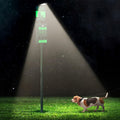 Dog Waste Station with Solar Panels Outdoor Light Up at Night