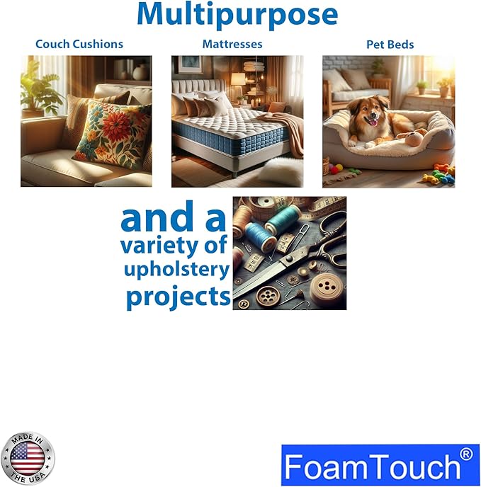 FoamTouch 4" Height x 35" Width x 79" Length Camper/RV bunk Mattress with Gel Memory Foam -No Cover