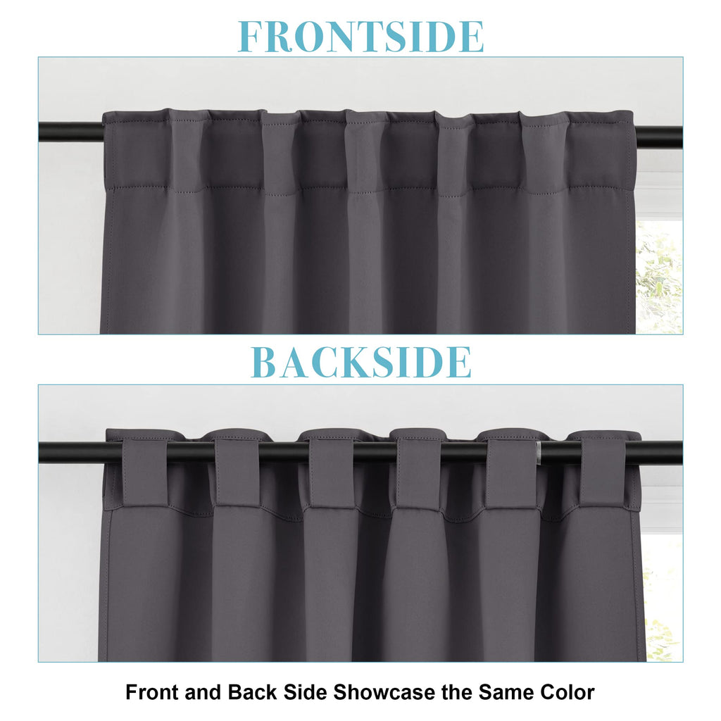 Blackout Curtains 63 inches Long for Bedroom (2 Count)