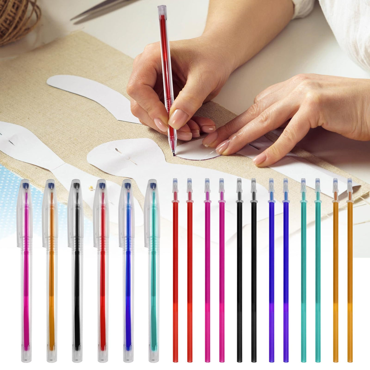 72pcs Heat Erasable Pens for Fabric (72 Count)