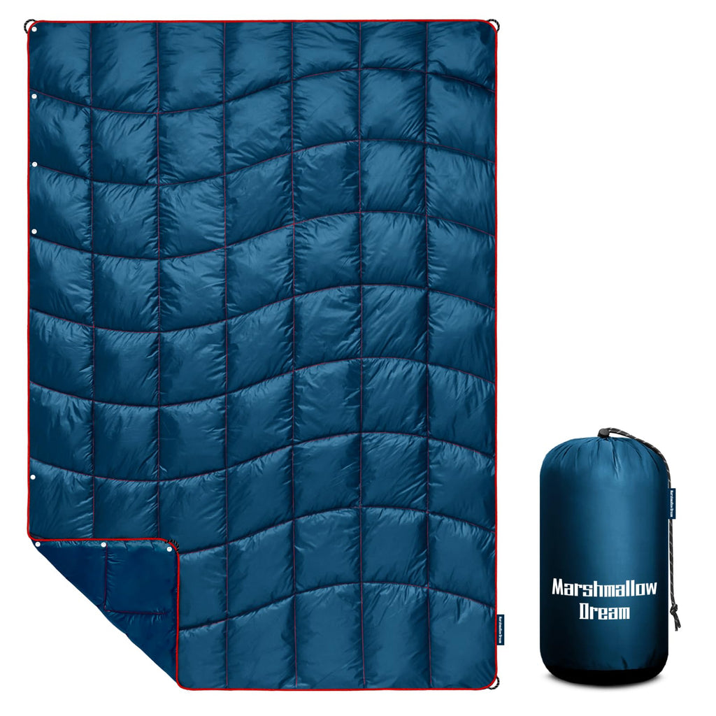 marshmallow dream Camping Blanket,MINI Puffy Blanket Lightweight Windproof Water Resistant for Outdoors,Hiking,Beach,Car,Picnic,Stadium