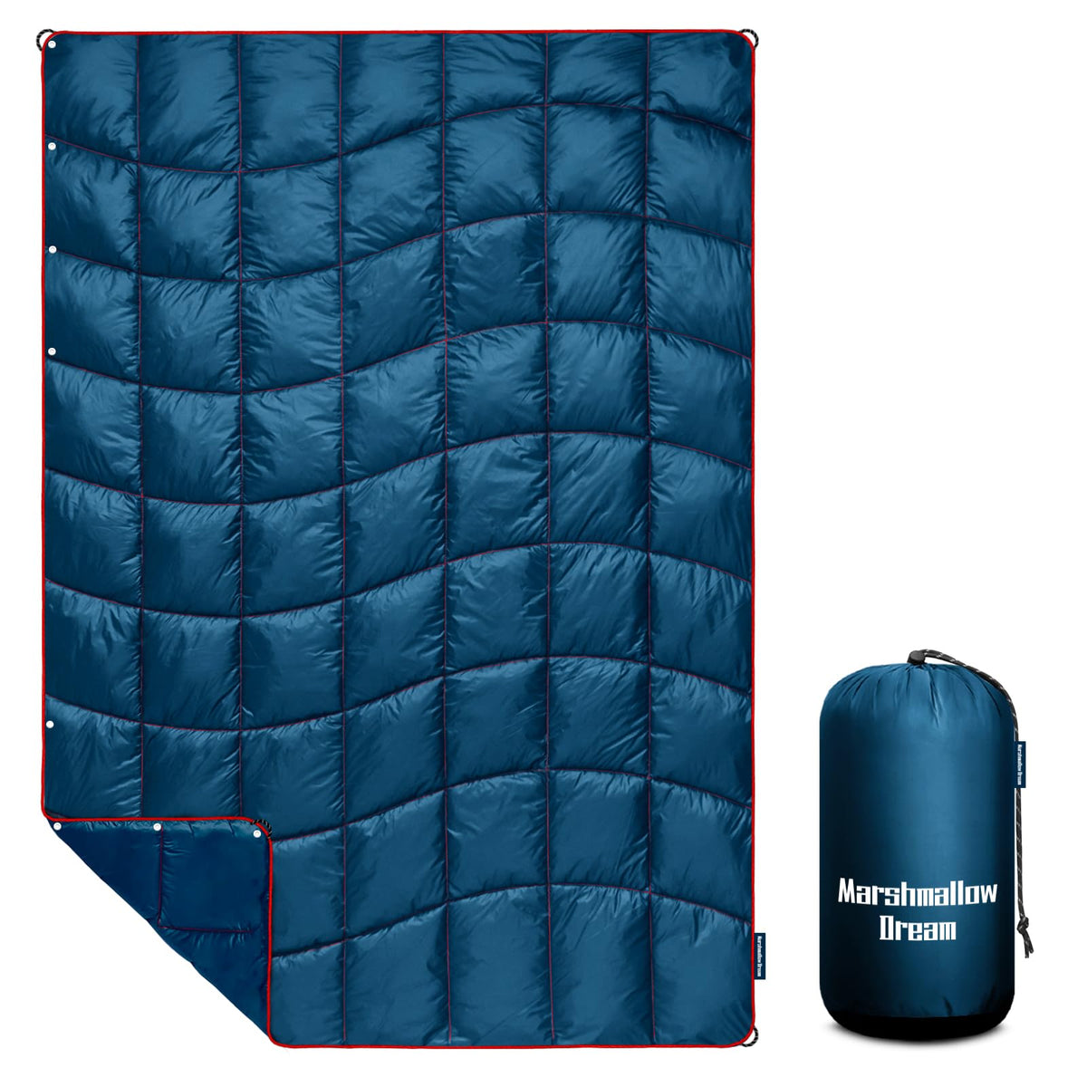marshmallow dream Camping Blanket,MINI Puffy Blanket Lightweight Windproof Water Resistant for Outdoors,Hiking,Beach,Car,Picnic,Stadium