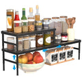 2 Pack Expandable adjustable stackable kitchen cabinet organizer