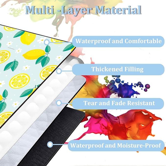 Extra Large Picnic Blanket Waterproof,80"x 80"Foldable Machine Washable Beach Blankets,Outdoor Blanket for 6-8 Adults,Picnic Mat Suitable for Indoor Crawling,Park Beach,Camping,Hiking,Travel(Lemon)