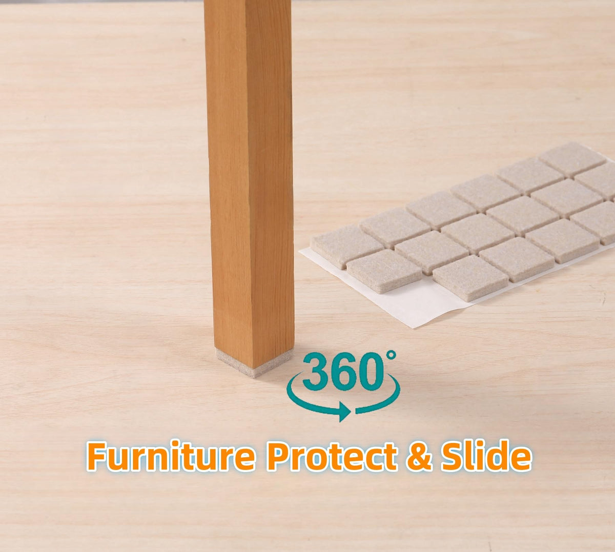 Felt Furniture Pads for Hardwood Floors (48 Count)