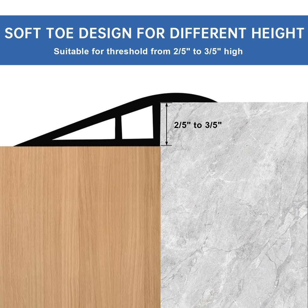 Vinyl Floor Transition Strip Self Adhesive Door Threshold Strip (3.3 Foot)