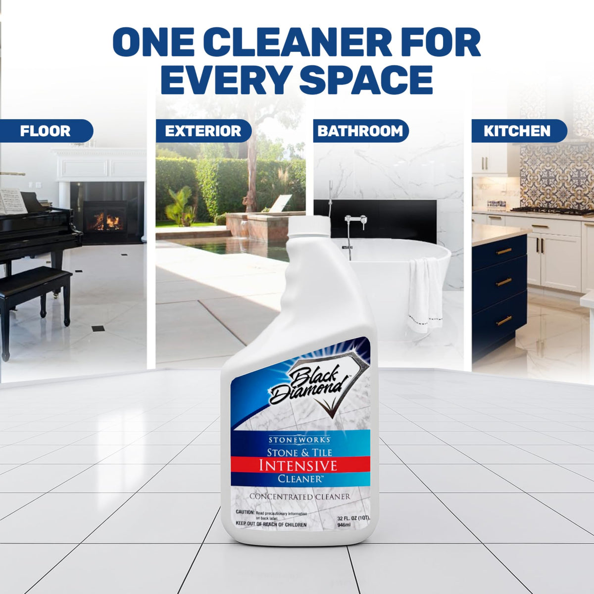 Stone & Tile Intensive Cleaner for Travertine & Natural Stone (32 Fl Oz)