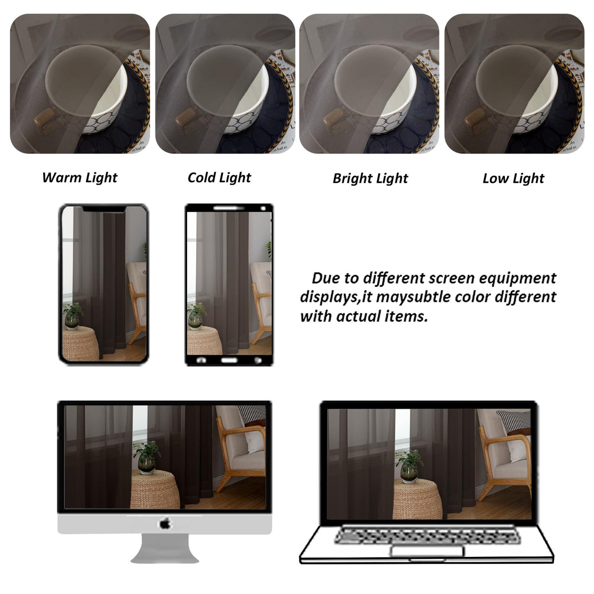 Sheer Valances for Windows 2 Pieces (2 Count)