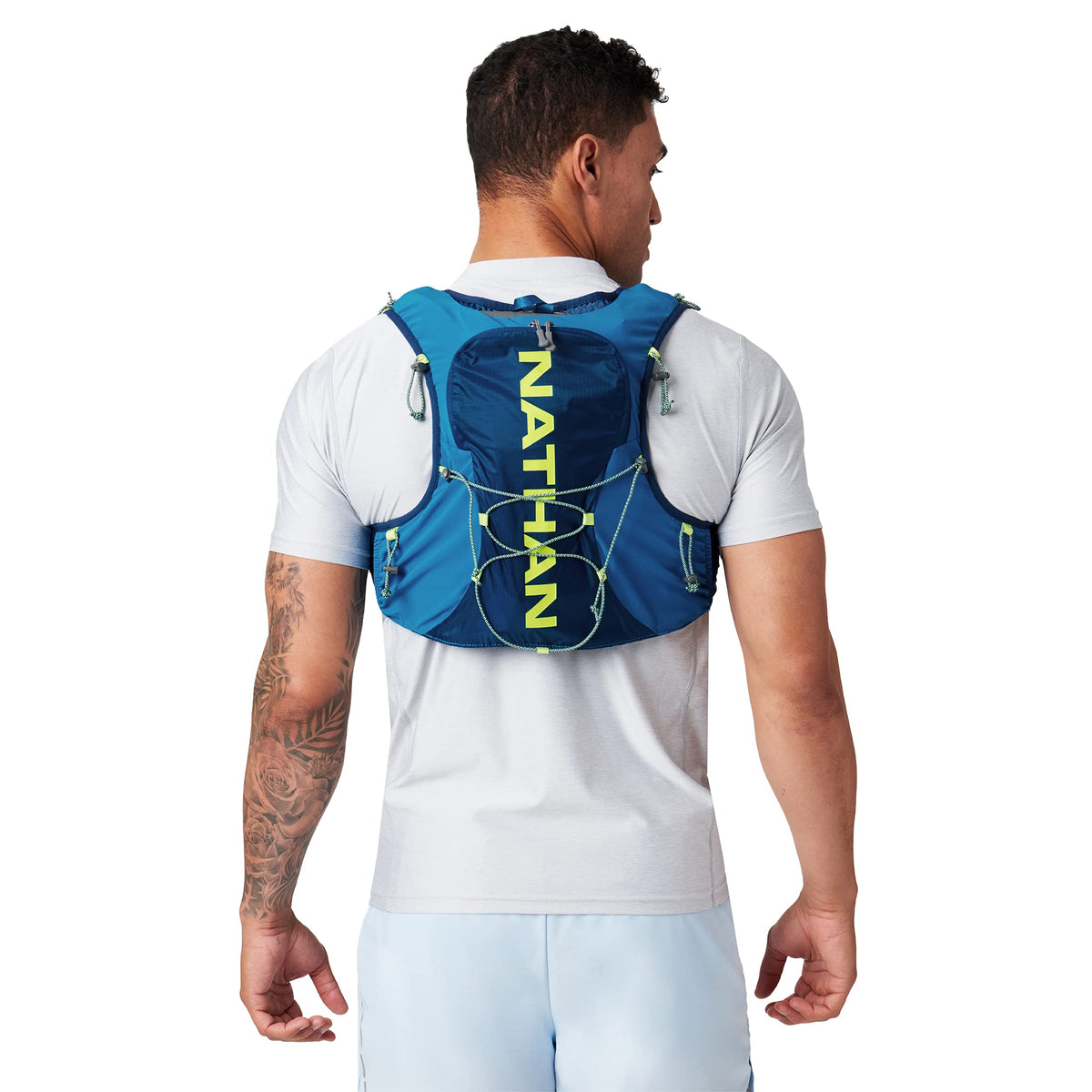 Nathan Vapor Air 3.0 7 Liter Hydration Vest w/ 2L Bladder, Air Mesh Shoulder Straps, Front Pockets & Back Zipper Pocket, Breathable & Moisture Wicking