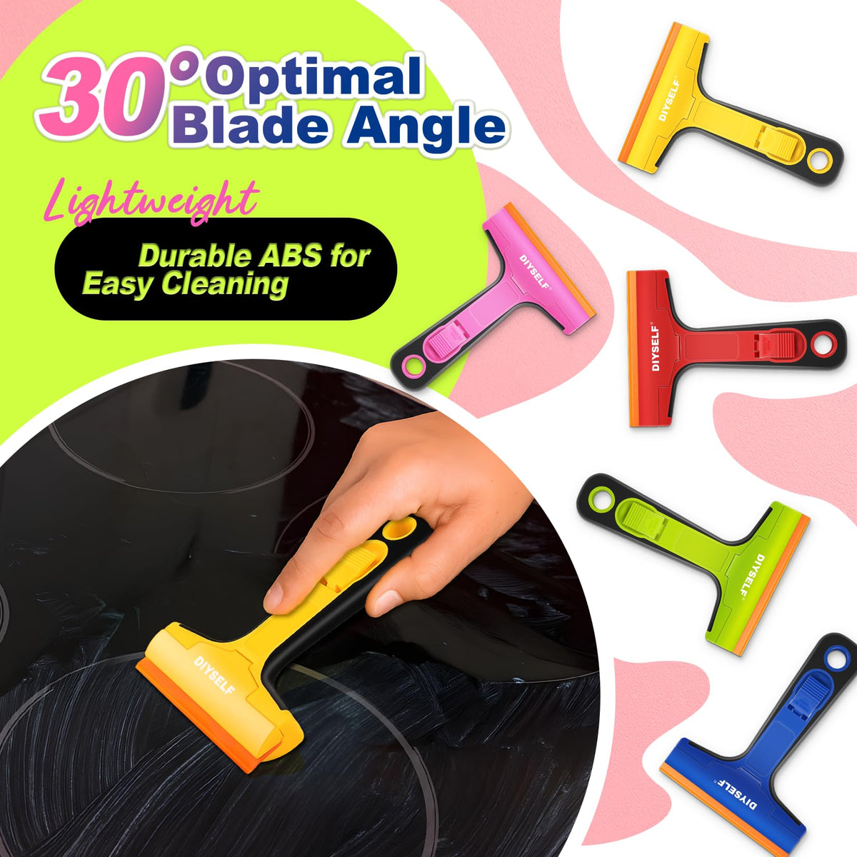 Glass Scraper Tool with 5 Pcs 4