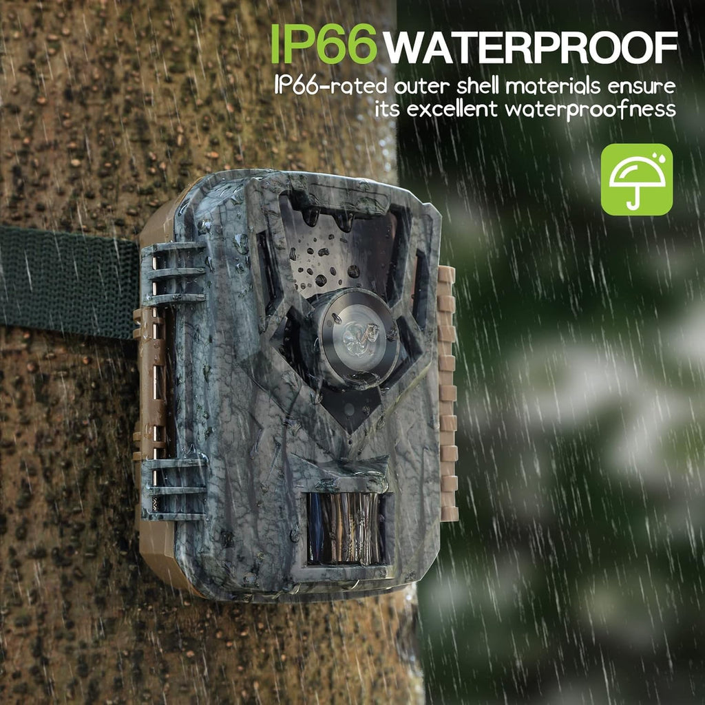 Punvoe Trail Camera - 2 Pack, 36 MP, 2.7K, IP66, Waterproof