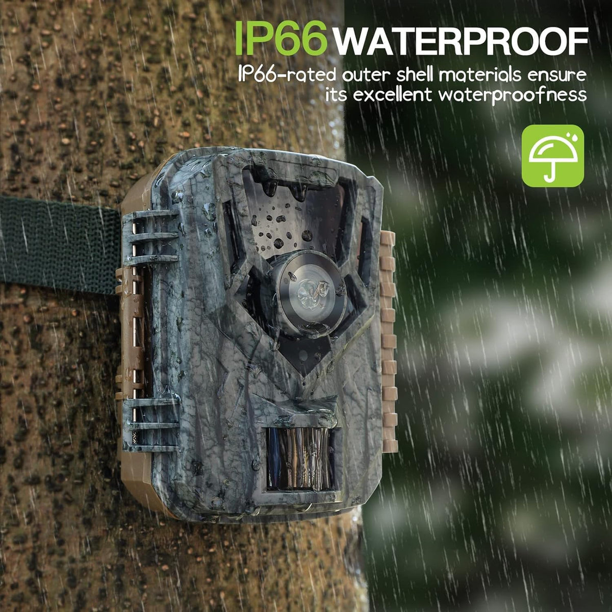 Punvoe Trail Camera - 2 Pack, 36 MP, 2.7K, IP66, Waterproof