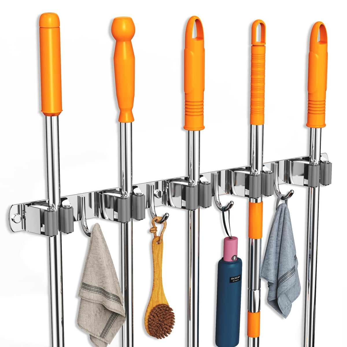 Broom and Mop Organizer Wall Hanging