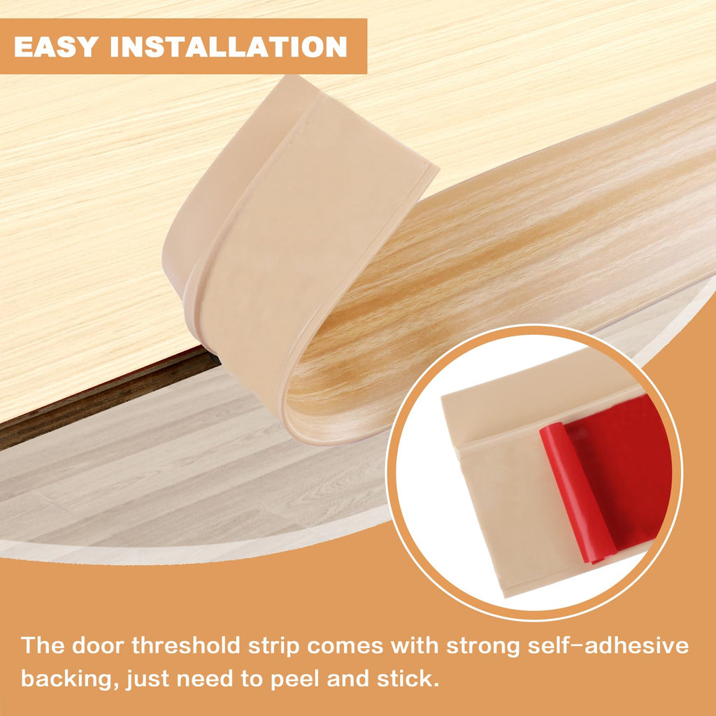 Vinyl Door Threshold Flooring Transition Strip Self Adhesive Carpet Edging Strip for Laminate Doorway Edge Threshold from 2 (10 Foot)