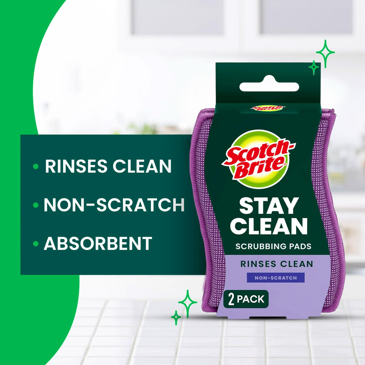 Scotch Brite Dobie Stay Clean Scrubbers (8 Count)