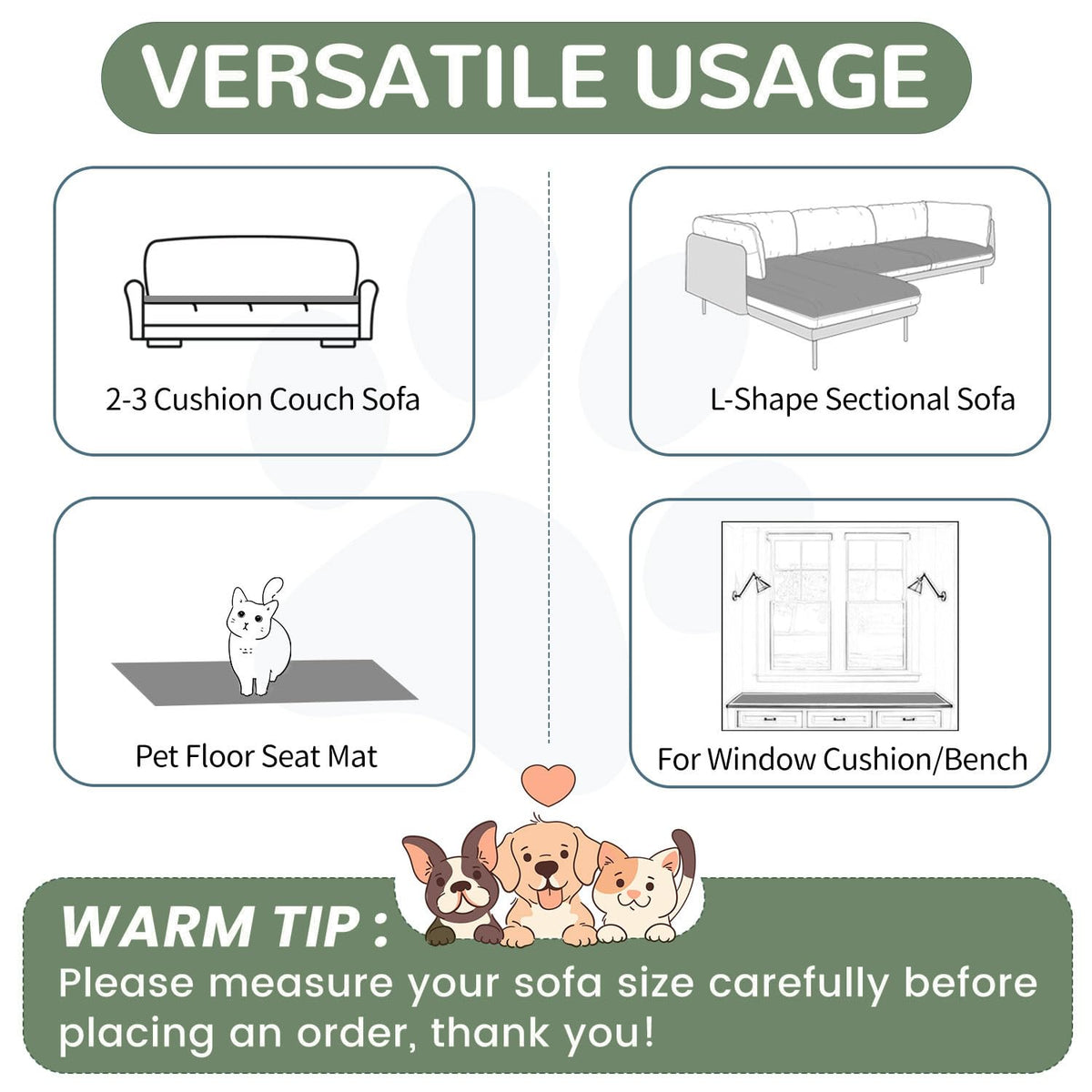 Dog Couch Cover Protector Washable (9 Ounce)