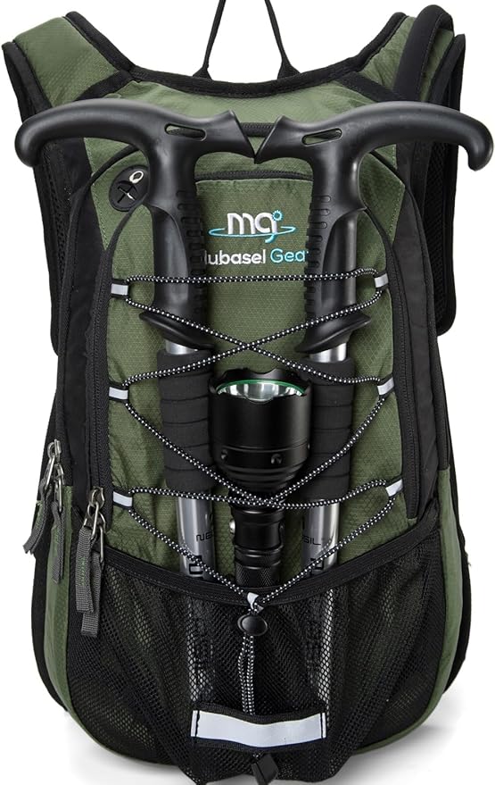 15L Insulated Hydration Backpack Pack with 2L Water Bladder Lightweight Hiking Backpack Bag for Women Men Daypack for Hiking Running Festival Camping Biking