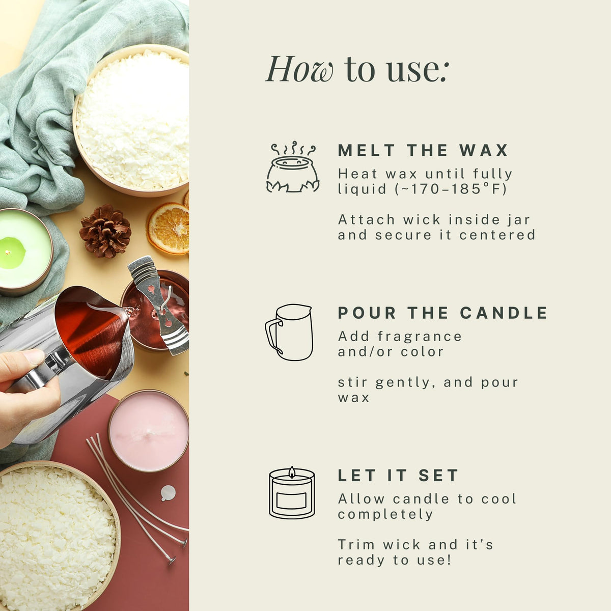 Organic Soy Candle Wax for Candle Making