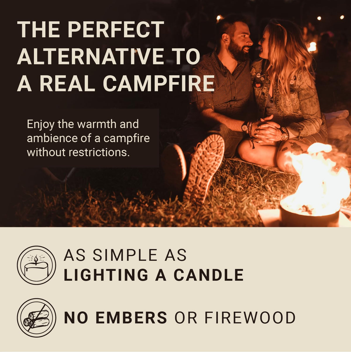 Radiate XL 8" Portable Campfire As Seen On Shark Tank - Up to 2 Hours of Burn Time - Reusable Travel Fire Pit for Camping, Patios & Beach Days - Portable Fire Pit - Made in USA