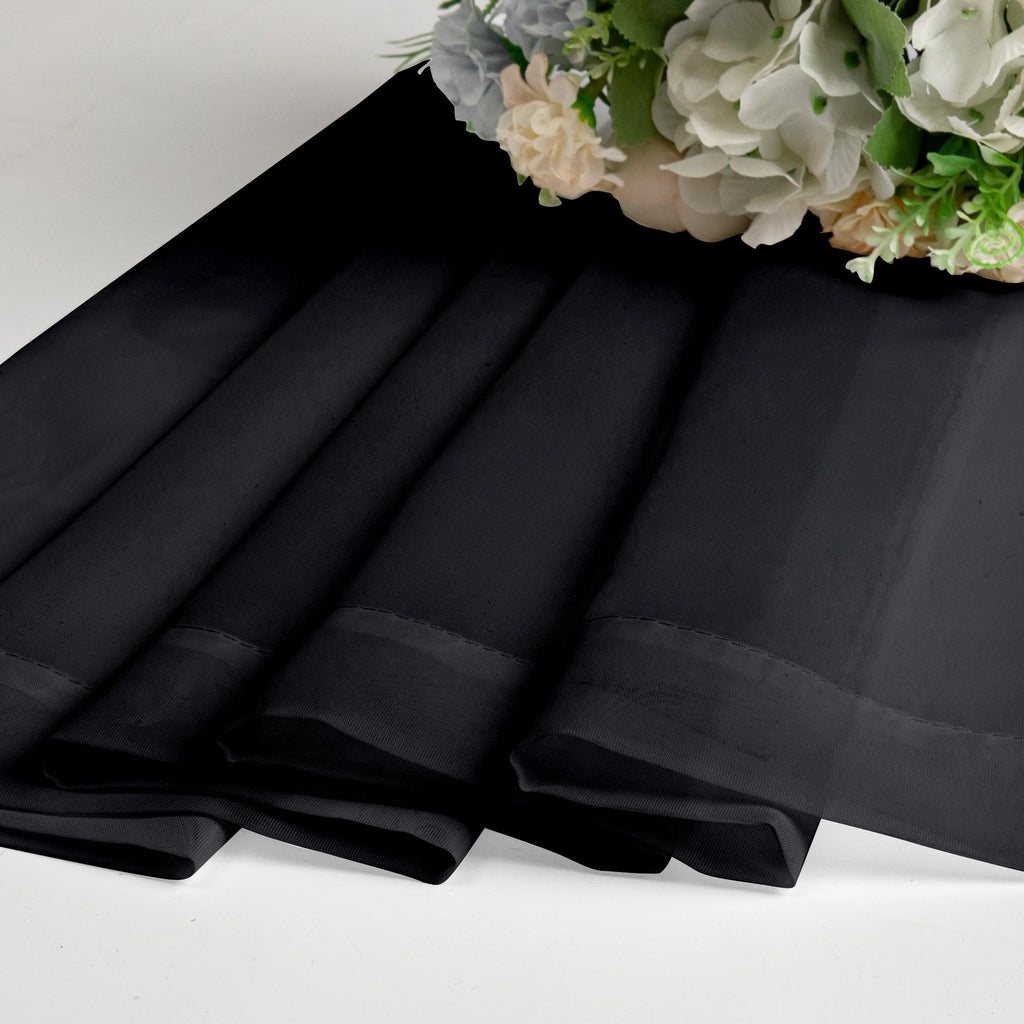 Black Sheer Curtains 84 Inches Long 2 Panels