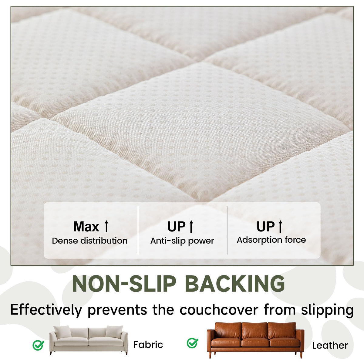 All Seasons Sofa Covers for 3 Cushion Couch Washable (3 Ounce)