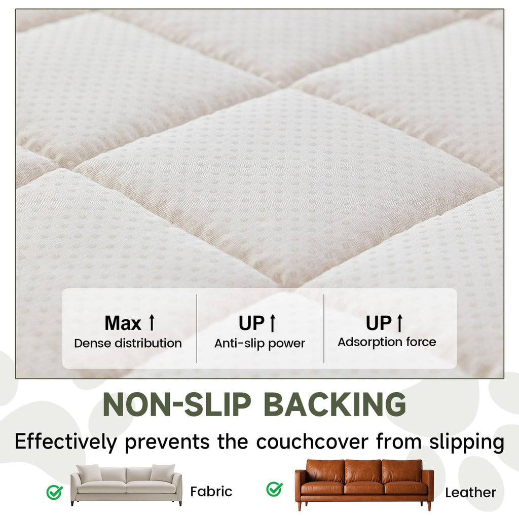 Couch Covers for 3 Cushion Sofa Pet Friendly Washable (3 Ounce)