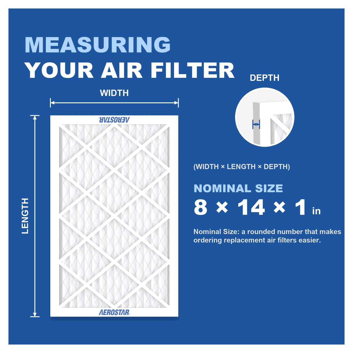 Air Filter 8x14x1 MERV 13 AC Filter (12 Count)