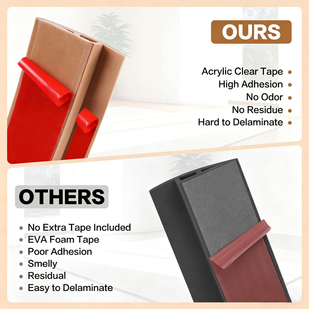 Floor Transition Strip Vinyl Door Threshold Ramp Self Adhesive Carpet Edging Strip Doorway Edge Trim