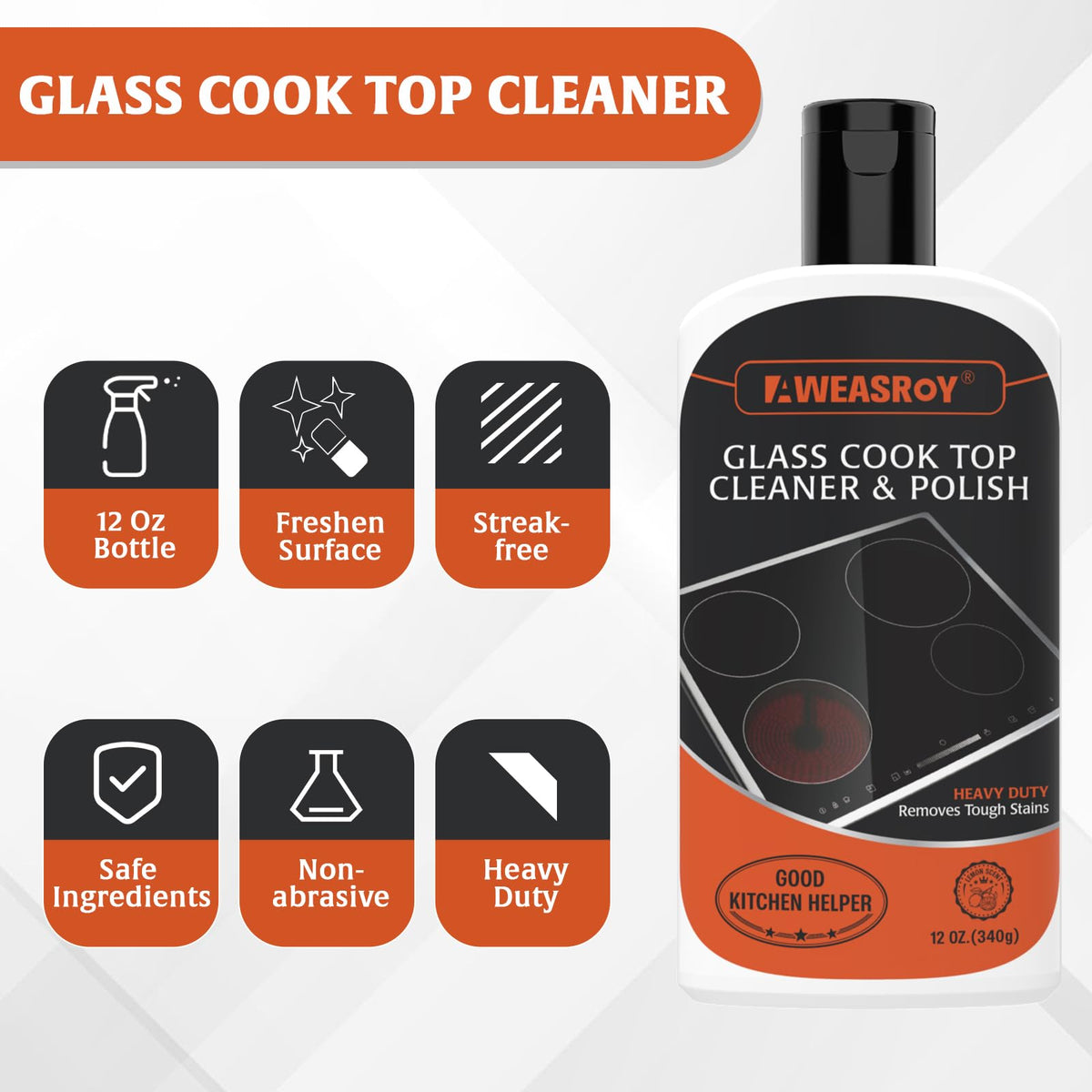 20pcs Glass Stove Top Cleaner Kit 12 oz (12 Fl Oz)