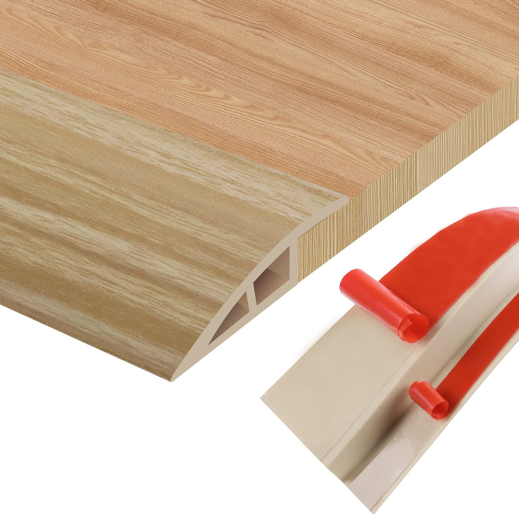 Floor Transition Strip Door Threshold 78" Floor Transition Reducer Trim on The Edges Threshold Strip Self Adhesive Suitable for Doorways