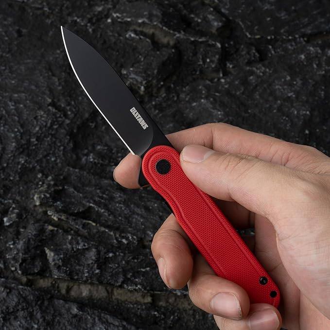 G040 Pocket Knife, 2.75'' D2 Steel Blade G10 handle, Small EDC Knife with Pocket Clip for Men Women, 2.1oz