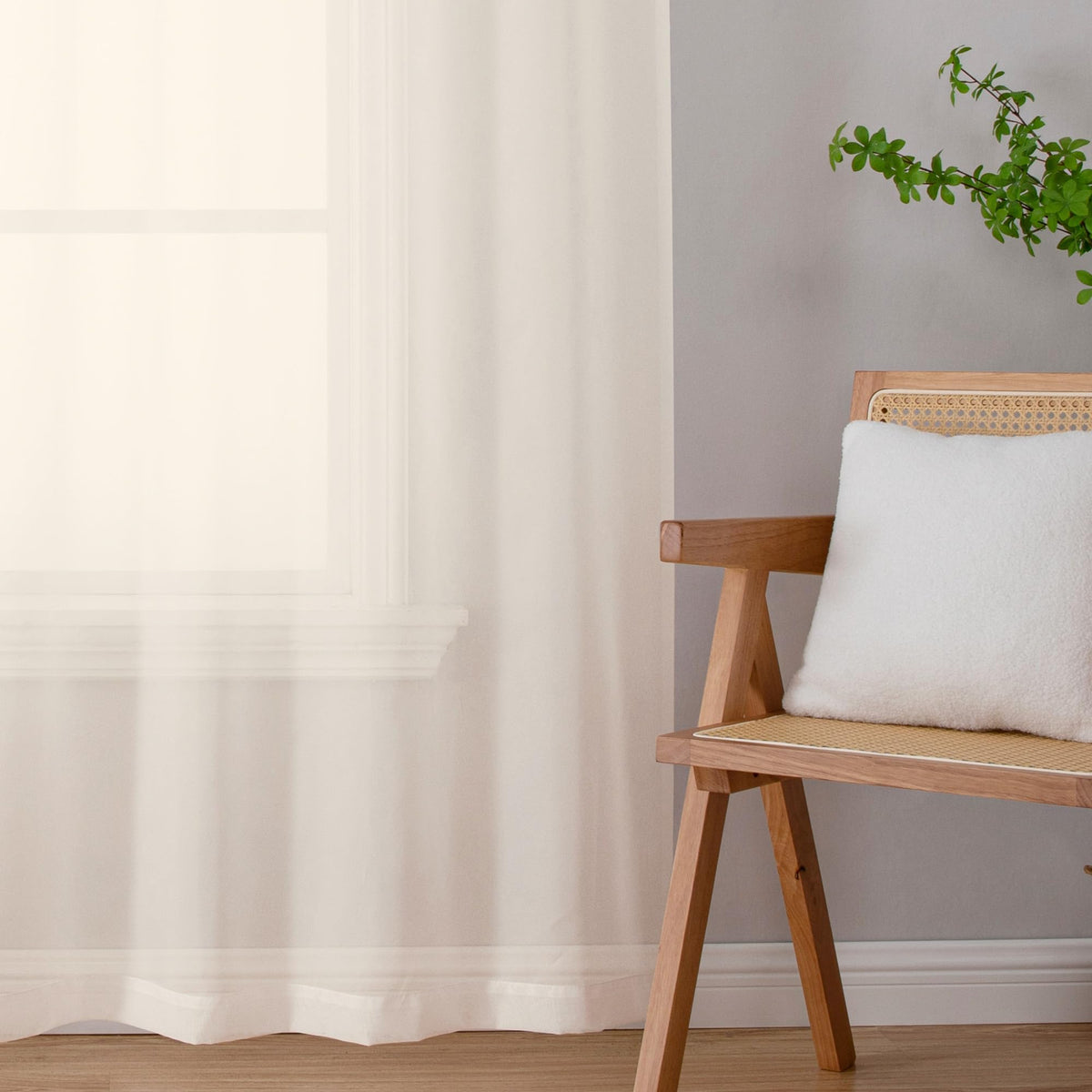 Cream Sheer Valances for Windows (2 Count)