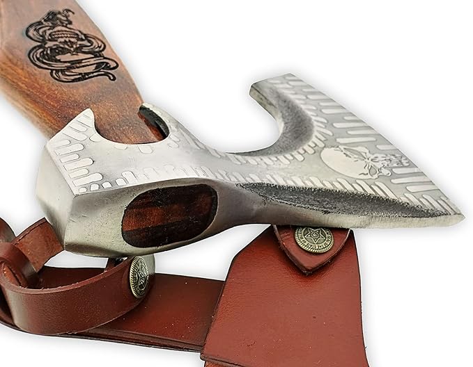 Carbon Steel Blade Viking Axe Hatchet Tomahawk Hunting Knife Camping Outdoor. SM144