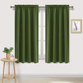 Blackout Curtains for Bedroom 42 x 72 Inch Long Olive Green 2 Panels (2 Count)