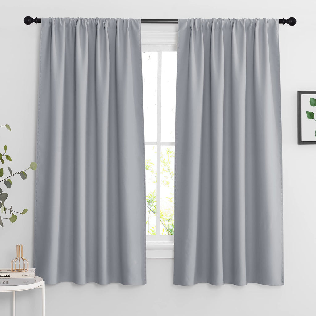 Blackout Curtains for Bedroom Living Room Nursery 63 inches Long (2 Count)