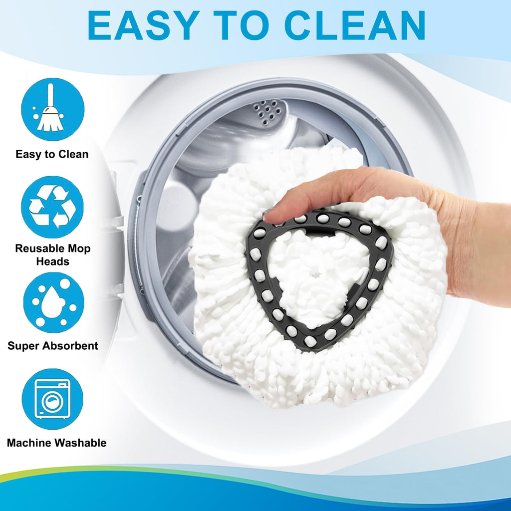 8 Pack Spin Mop Head Replacement for O Cedar Easywring 1